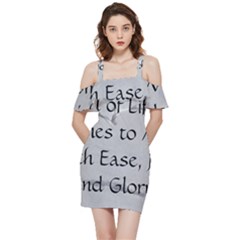 Shoulder Frill Bodycon Summer Dress 