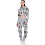 All of Life Come to Me with Ease Joy And Glory 2 Cropped Zip Up Lounge Set