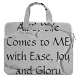 All of Life Come to Me with Ease Joy And Glory 2 MacBook Pro 16  Double Pocket Laptop Bag 