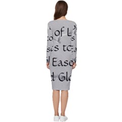 Long Sleeve V-Neck Bodycon Dress  