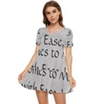 All of Life Come to Me with Ease Joy And Glory 2 Tiered Short Sleeve Babydoll Dress