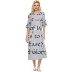 All of Life Come to Me with Ease Joy And Glory 2 Double Cuff Midi Dress