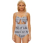 All of Life Come to Me with Ease Joy And Glory 2 Knot Front One-Piece Swimsuit