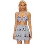 All of Life Come to Me with Ease Joy And Glory 2 Vintage Style Bikini Top and Skirt Set 