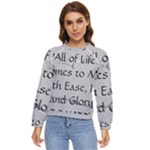 All of Life Come to Me with Ease Joy And Glory 2 Women s Long Sleeve Raglan Tee