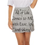 All of Life Come to Me with Ease Joy And Glory 2 Mini Front Wrap Skirt