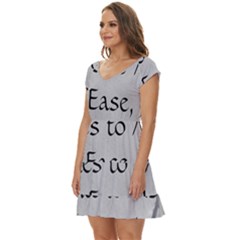 Short Sleeve Tiered Mini Dress 