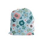 Flower Drawstring Pouch (Large)