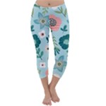 Flower Capri Winter Leggings 