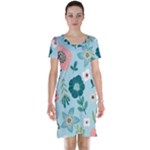 Flower Short Sleeve Nightdress