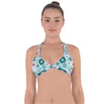 Flower Halter Neck Bikini Top