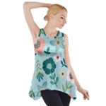 Flower Side Drop Tank Tunic