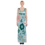 Flower Thigh Split Maxi Dress