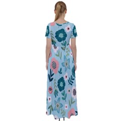 High Waist Short Sleeve Maxi Dress 