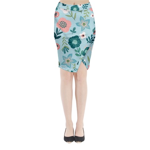 Flower Midi Wrap Pencil Skirt from ArtsNow.com