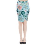 Flower Midi Wrap Pencil Skirt