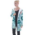 Flower Longline Hooded Cardigan