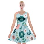 Flower Velvet Skater Dress