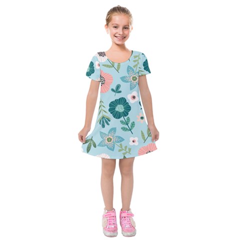 Flower Kids  Short Sleeve Velvet Dress from ArtsNow.com