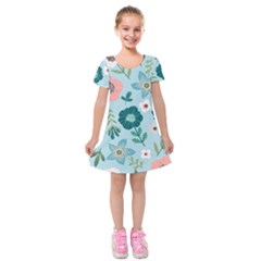 Flower Kids  Short Sleeve Velvet Dress from ArtsNow.com