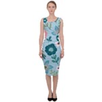 Flower Sleeveless Pencil Dress