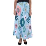 Flower Flared Maxi Skirt