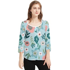 Chiffon Quarter Sleeve Blouse 