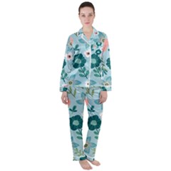 Women s Long Sleeve Satin Pajamas Set 