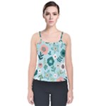 Flower Velvet Spaghetti Strap Top