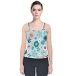 Flower Velvet Spaghetti Strap Top