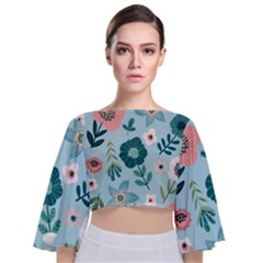 Tie Back Butterfly Sleeve Chiffon Top 