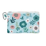 Flower Canvas Cosmetic Bag (Medium)