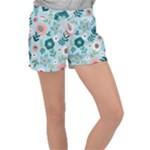 Flower Velour Lounge Shorts