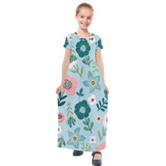 Kids  Short Sleeve Maxi Dress 