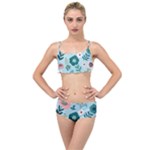 Flower Layered Top Bikini Set