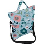 Flower Fold Over Handle Tote Bag