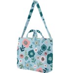 Flower Square Shoulder Tote Bag