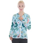 Flower Casual Zip Up Jacket