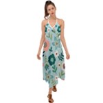 Flower Halter Tie Back Dress 