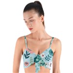 Flower Woven Tie Front Bralet