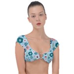 Flower Cap Sleeve Ring Bikini Top