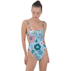 Tie Strap One Piece Swimsuit 