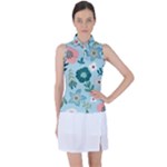 Flower Women s Sleeveless Polo Tee