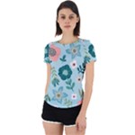 Flower Back Cut Out Sport Tee