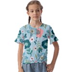 Flower Kids  Cuff Sleeve Scrunch Bottom Tee