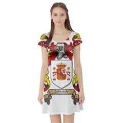 Short Sleeve Skater Dress Front Short Sleeve Skater Dress Front