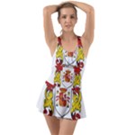 Zabaeleche Coat of Arm Ruffle Top Dress Swimsuit