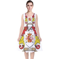 V-Neck Midi Sleeveless Dress  