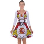 Zabaeleche Coat of Arm Quarter Sleeve Skater Dress