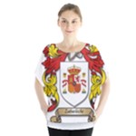Zabaeleche Coat of Arm Batwing Chiffon Blouse